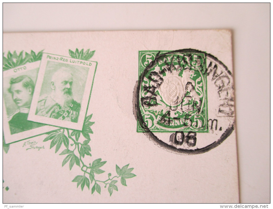 AD Bayern Privat Ganzsache / GA. 1906. Centenarfeier. Königreich Bayern. Echt Gelaufen! - Postal  Stationery