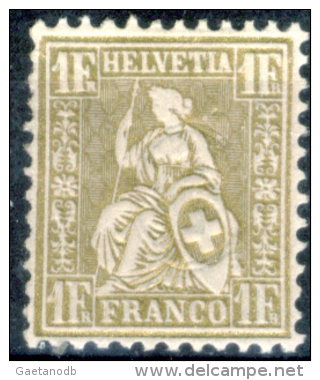 Svizzera-093 - 1862 - Y&T: N. 41 (+) MLH - Privo Di Difetti Occulti. - Unused Stamps