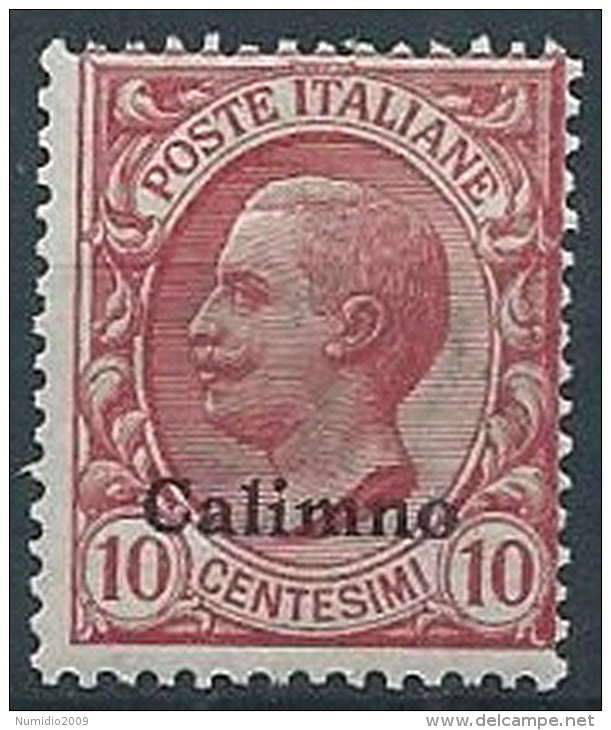 1912 EGEO CALINO EFFIGIE 10 CENT MNH ** - W073 - Egée (Calino)