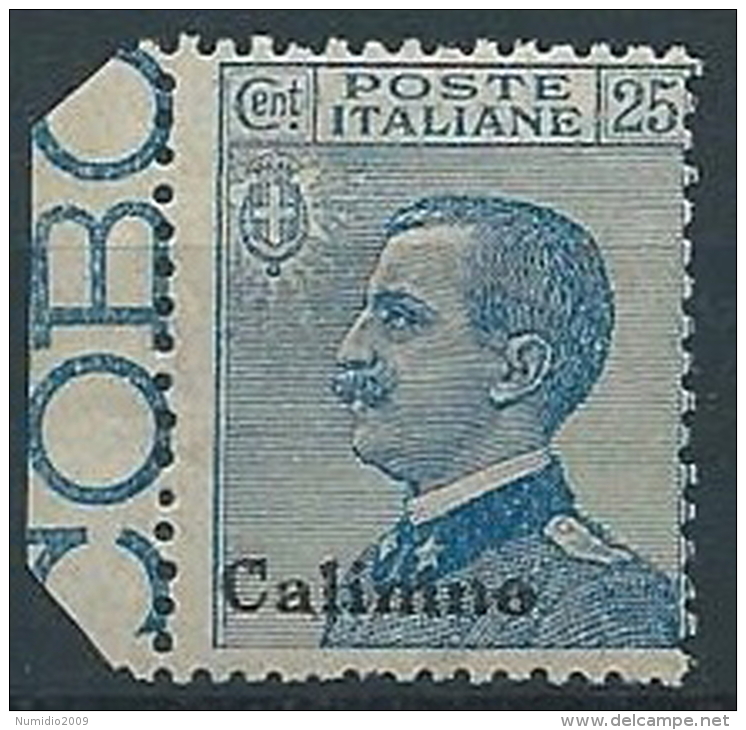 1912 EGEO CALINO EFFIGIE 25 CENT MNH ** - W073-2 - Egée (Calino)