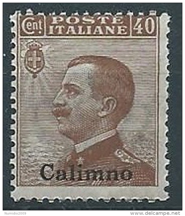 1912 EGEO CALINO EFFIGIE 40 CENT MNH ** - W073 - Egée (Calino)