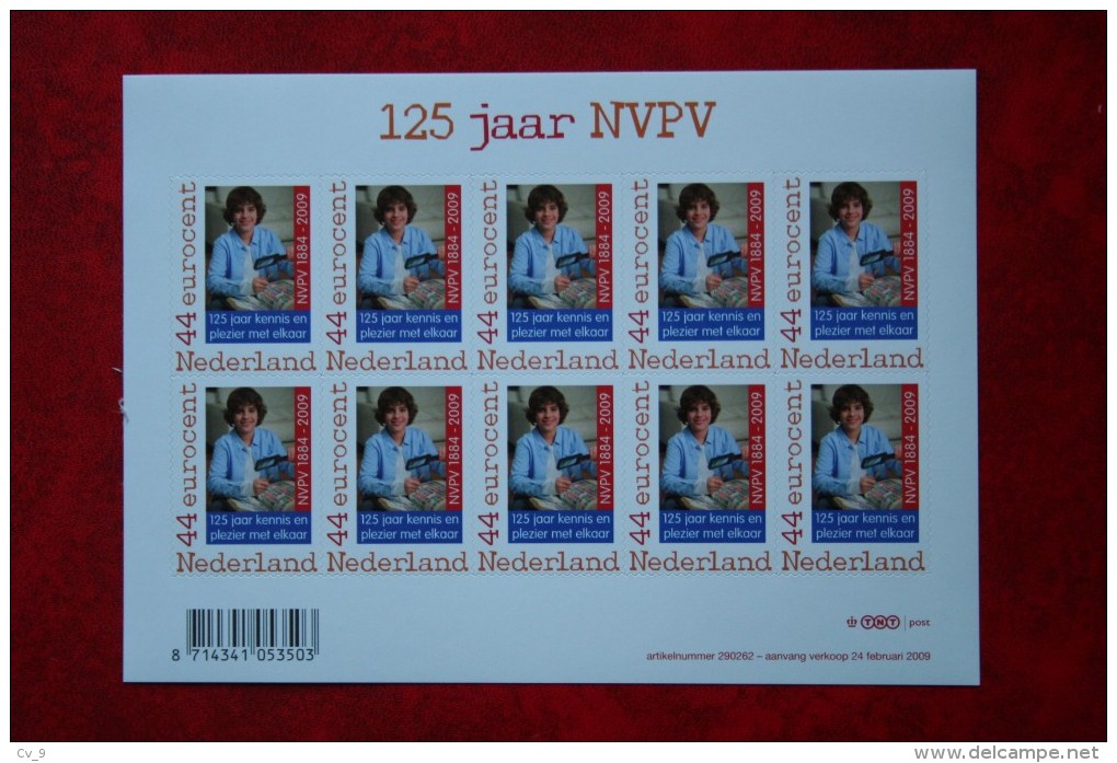 Sheet 125 Jaar NVPV NVPH V 2636 V2636 (Mi2648) 2009 POSTFRIS / MNH ** NEDERLAND / NIEDERLANDE / NETHERLANDS - Nuovi