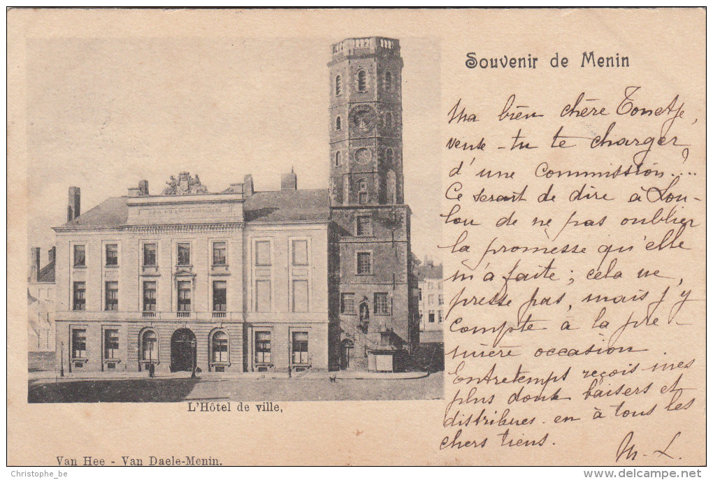 Menen, Menin, Souvenir De Menin, L'Hotel De Ville (pk16897) - Menen