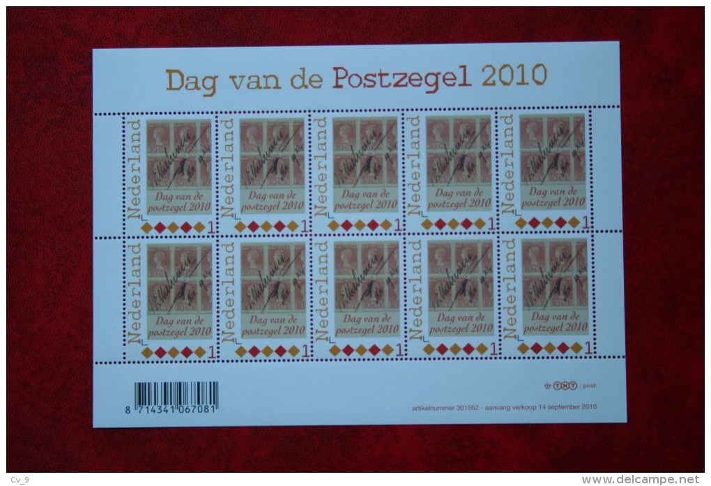 Sheet Dag Vd Postzegel NVPH V2768 2768 2010 POSTFRIS / MNH ** NEDERLAND / NIEDERLANDE / NETHERLANDSV - Nuevos