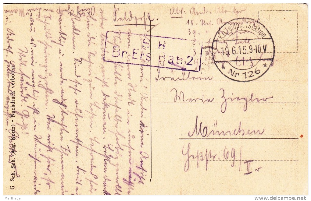 LEBERAU - Chalmont - Feldpostkarte 1915 !!! - Lièpvre