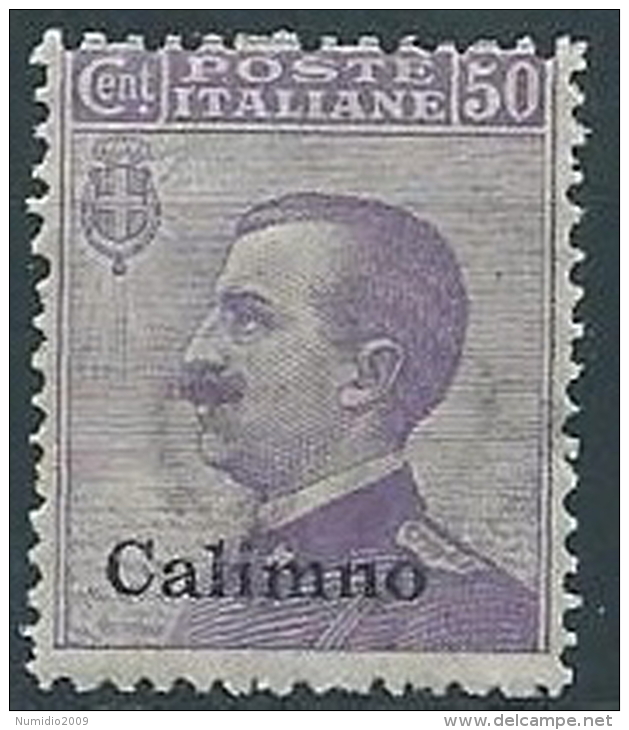 1912 EGEO CALINO EFFIGIE 50 CENT MNH ** - W074-10 - Egée (Calino)