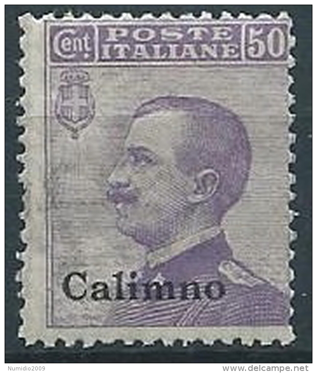 1912 EGEO CALINO EFFIGIE 50 CENT MNH ** - W074-2 - Egée (Calino)