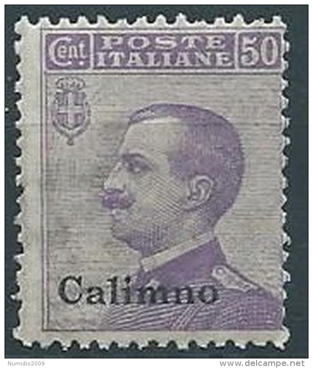1912 EGEO CALINO EFFIGIE 50 CENT MNH ** - W074-3 - Egée (Calino)
