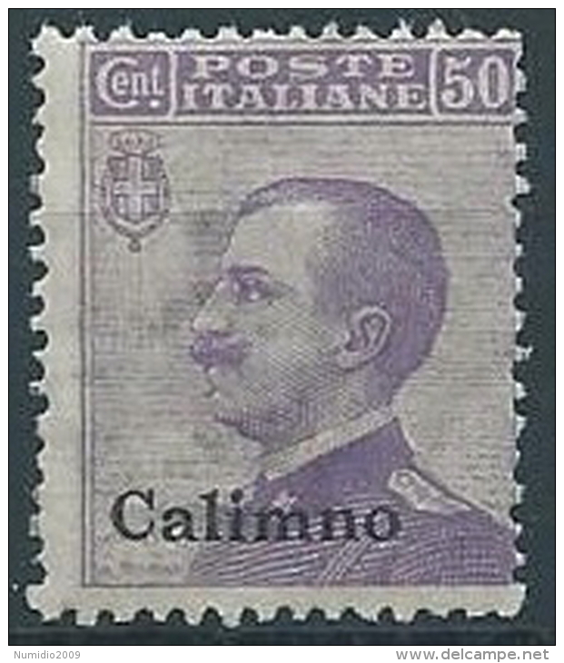 1912 EGEO CALINO EFFIGIE 50 CENT MNH ** - W074-4 - Egée (Calino)