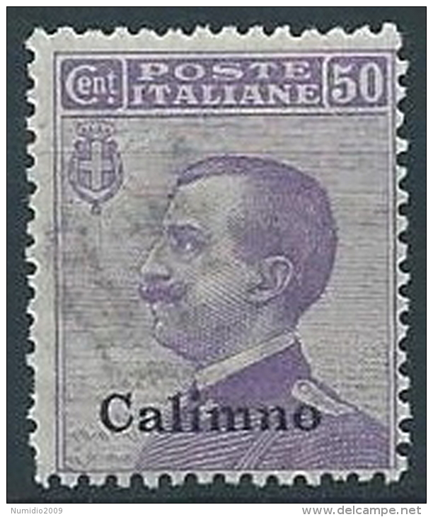 1912 EGEO CALINO EFFIGIE 50 CENT MNH ** - W074-6 - Egée (Calino)