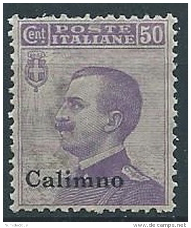 1912 EGEO CALINO EFFIGIE 50 CENT MNH ** - W074-7 - Egée (Calino)