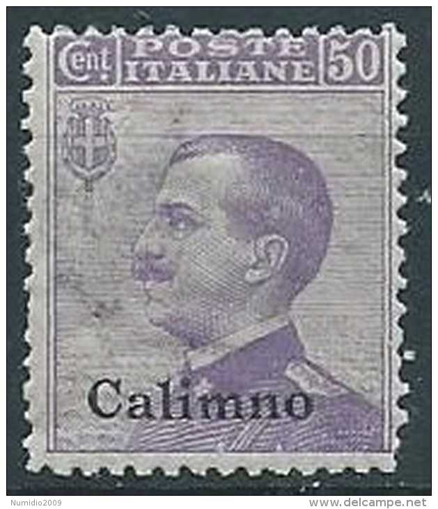 1912 EGEO CALINO EFFIGIE 50 CENT MNH ** - W074-8 - Egée (Calino)