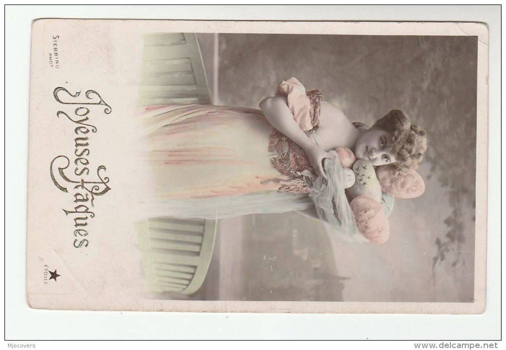 1908 PORTUGAL Stamps COVER (emaillographie Postcard Lady,  Easter Greetings) - Storia Postale