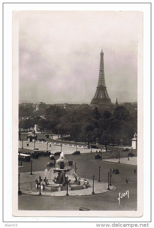 CPSM - 75 - PARIS... EN FLANANT - La Place De La Concorde Et La Tour Eiffel - Circulé 1948 Pour London - Places, Squares