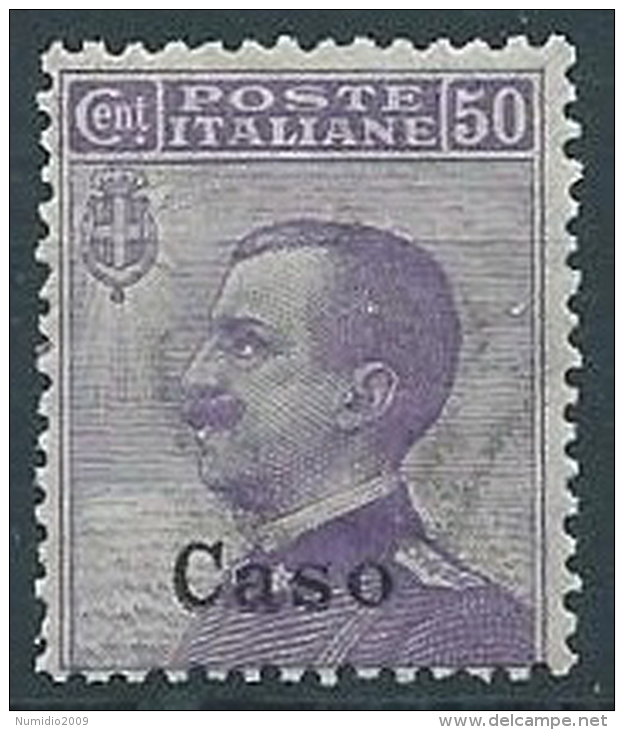 1912 EGEO CASO EFFIGIE 50 CENT MNH ** - W080-3 - Egeo (Caso)