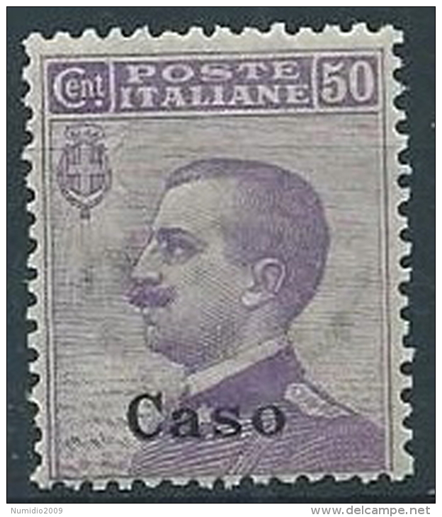 1912 EGEO CASO EFFIGIE 50 CENT MNH ** - W080-4 - Egeo (Caso)