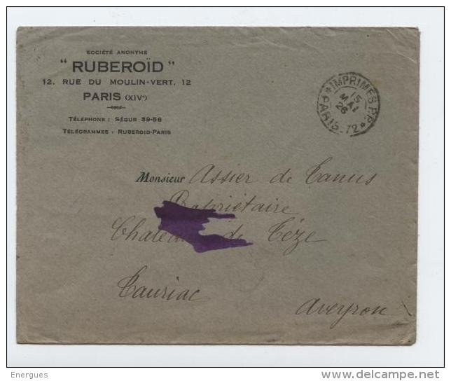 Bande-journaux ,imprimés ,Rubéroïd,Paris,assier De Tanus, Château De Tèze ,tauriac ,Aveyron - Journaux