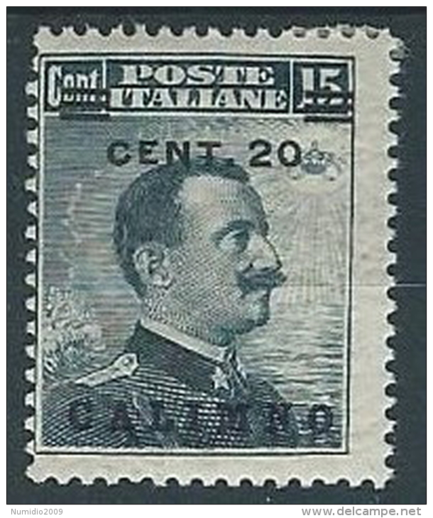 1916 EGEO CALINO EFFIGIE 20 SU 15 CENT MH * - W075 - Egée (Calino)