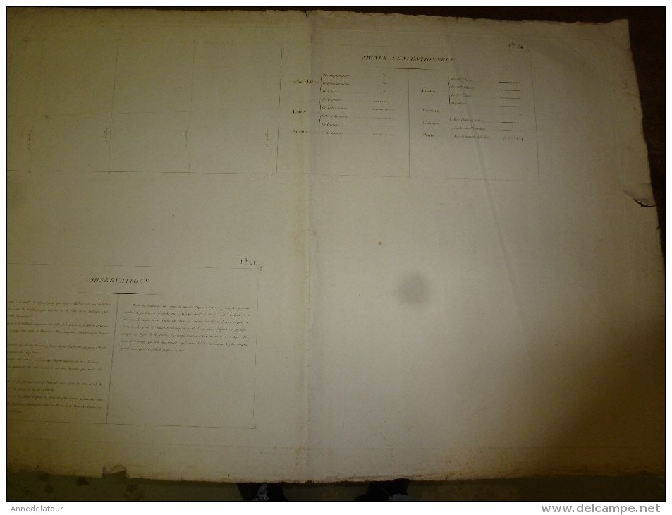 18??  Carte ASSEMBLAGE Authentifiant Les Origines Liées (Corps Des Ingénieurs-Géographes) Suivant Règles De CASSINI - Geographische Kaarten