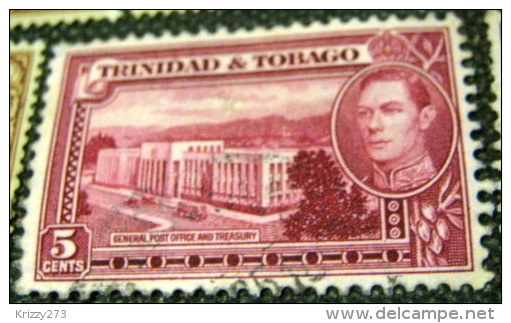 Trinidad And Tobago 1938 General Post Office And Treasury 5c - Used - Trinidad & Tobago (...-1961)