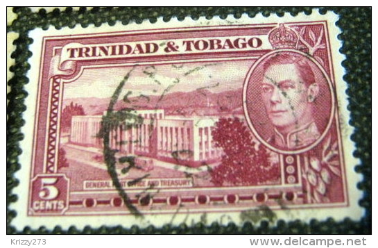 Trinidad And Tobago 1938 General Post Office And Treasury 5c - Used - Trinidad & Tobago (...-1961)