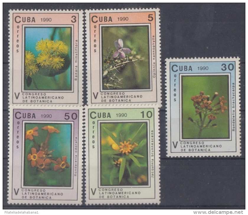 1990.43 CUBA MNH. 1990. BOTANICA. FLORES. FLOWERS. CONGRESO DE BOTANICA - Ongebruikt