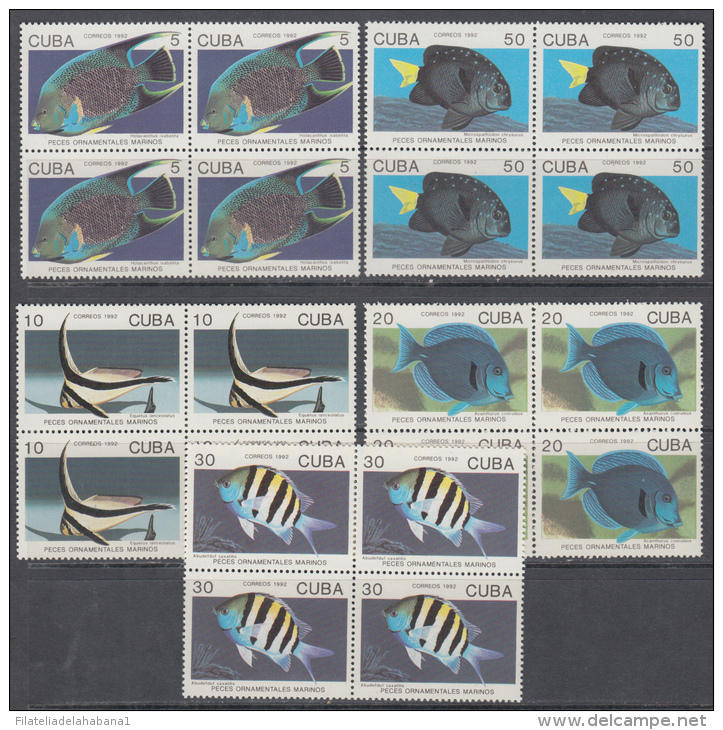 1992.35 CUBA MNH. 1992. BLOCK 4. PECES ORNAMENTALES  MARINOS. FISH. - Nuevos