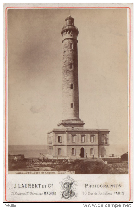 J . LAURENT ET CIA FARO DE CHIPIONA LIGHTHOUSE  CADIZ SPAIN - Ancianas (antes De 1900)