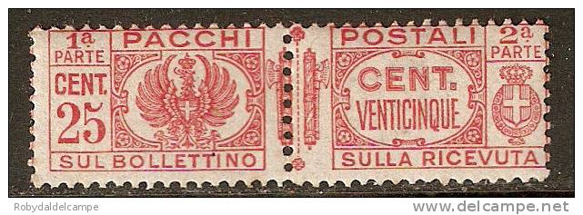 ITALIA REGNO - Sassone Pacchi Postali # 26 - (**) - Paketmarken