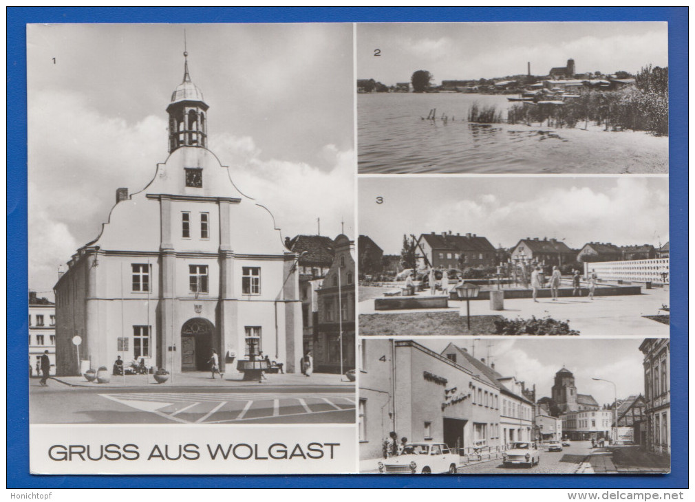 Deutschland; Wolgast; Multivuekarte Mit Strasse Der Befreiung - Wolgast