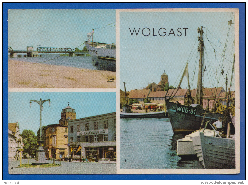 Deutschland; Wolgast; Multivuekarte Mit Hafen - Wolgast