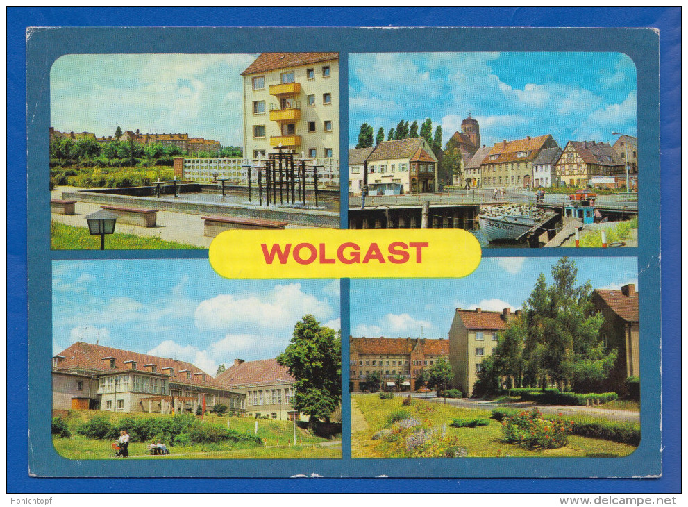 Deutschland; Wolgast; Multivuekarte Mit Ludwig Van Beethoven Strasse - Wolgast