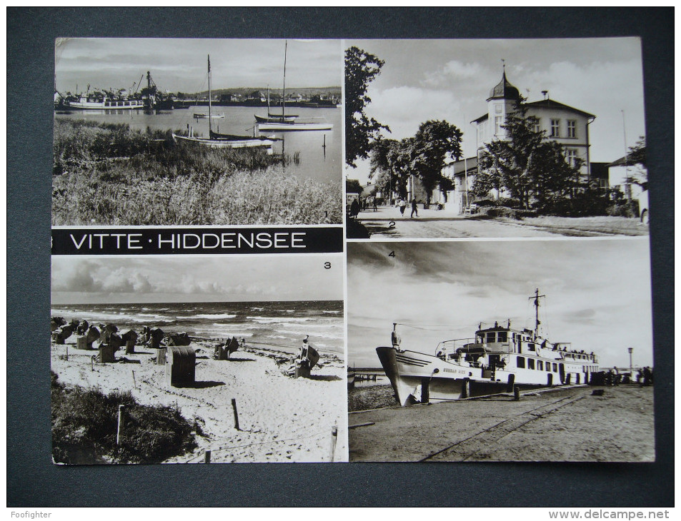 Germany: DDR - VITTE - HIDDENSEE - Hafen. FDGB-Erholungsheim "Zur Ostsee". Strand - Posted 1972 - Hiddensee