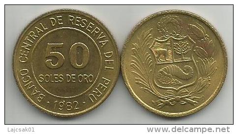 Peru 50 Soles De Oro 1982. - Perú