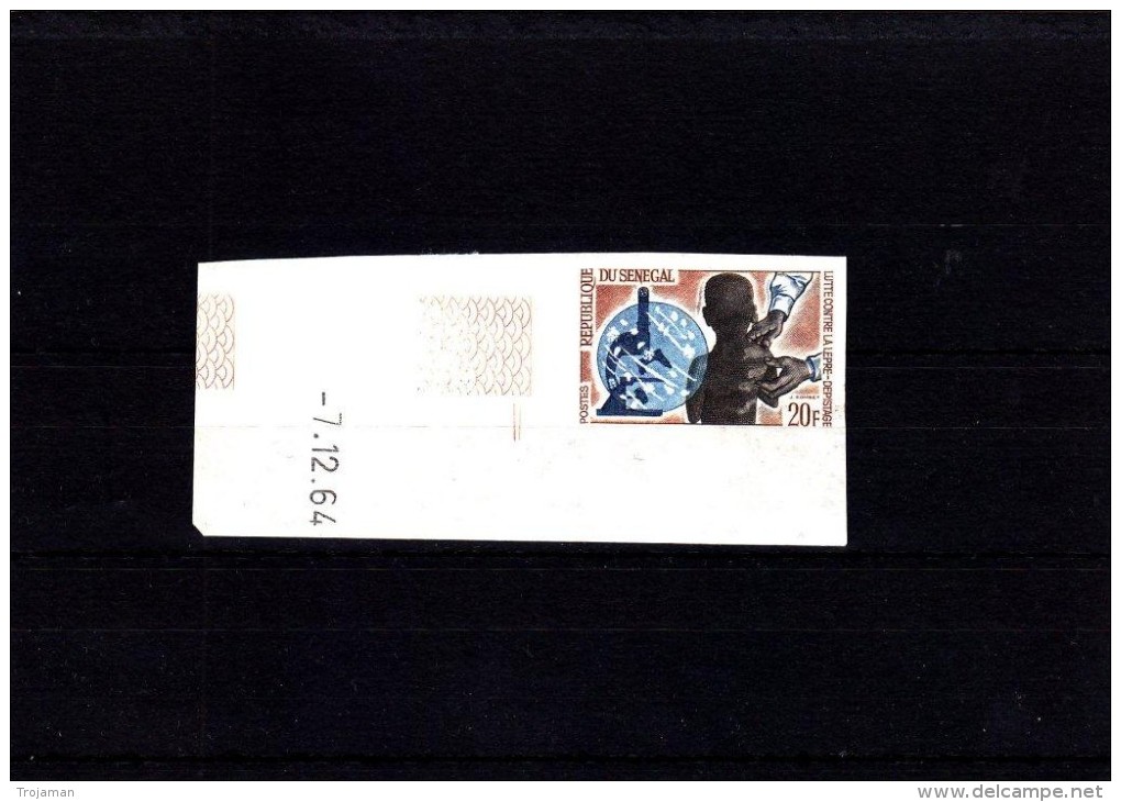 MED-04 SENEGAL LUTTE CONTRE LA LEPRE. 1 UNPERFORATED STAMP. - Medicine