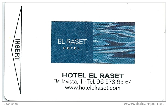 HOTEL EL RASET, Llave Clef Key Keycard Karte - Etiketten Van Hotels