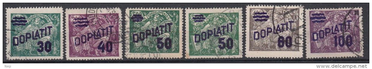 TSJECHOSLOWAKIJË - Michel - 1926 - Nr 41A/46A - Gest/Obl/Us - Francobolli Di Servizio