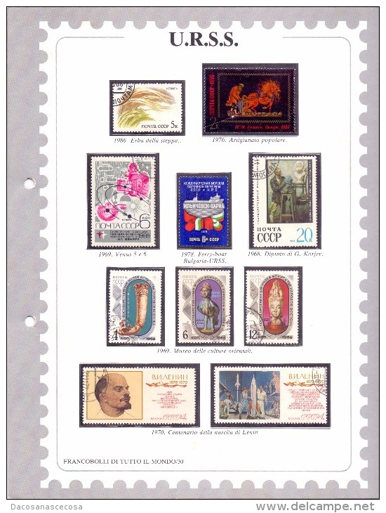 U.R.S.S. - EMISSIONI DIVERSE - USATO - Vrac (max 999 Timbres)