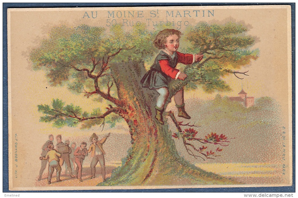 Chromo Au Moine St Martin Grands Magasins De Nouveautés Scène Du Petit Poucet Litho Bognard - Otros & Sin Clasificación