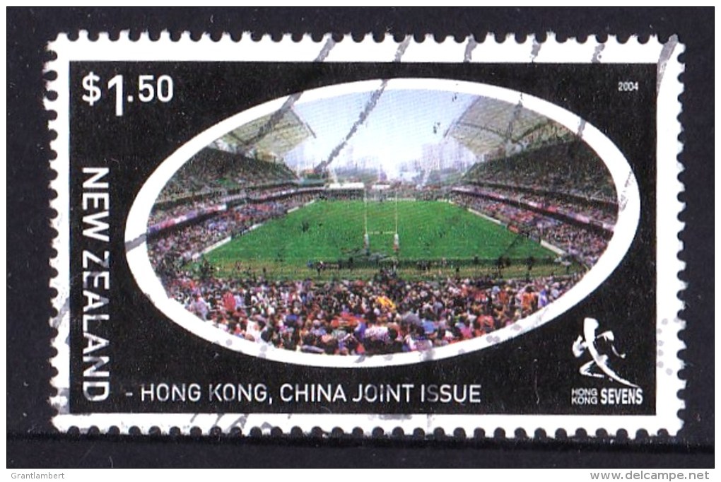 New Zealand 2004 Hong Kong China Joint $1.50 Rugby Used - Oblitérés