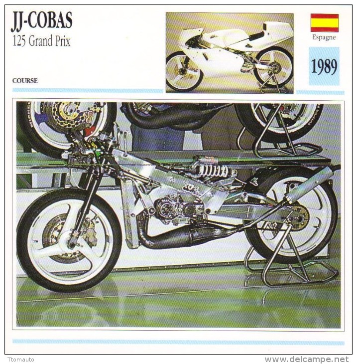 JJ-Cobas 125cc Grand Prix Racing   -  1989   - Fiche Technique Moto (Espagne) - Altri & Non Classificati