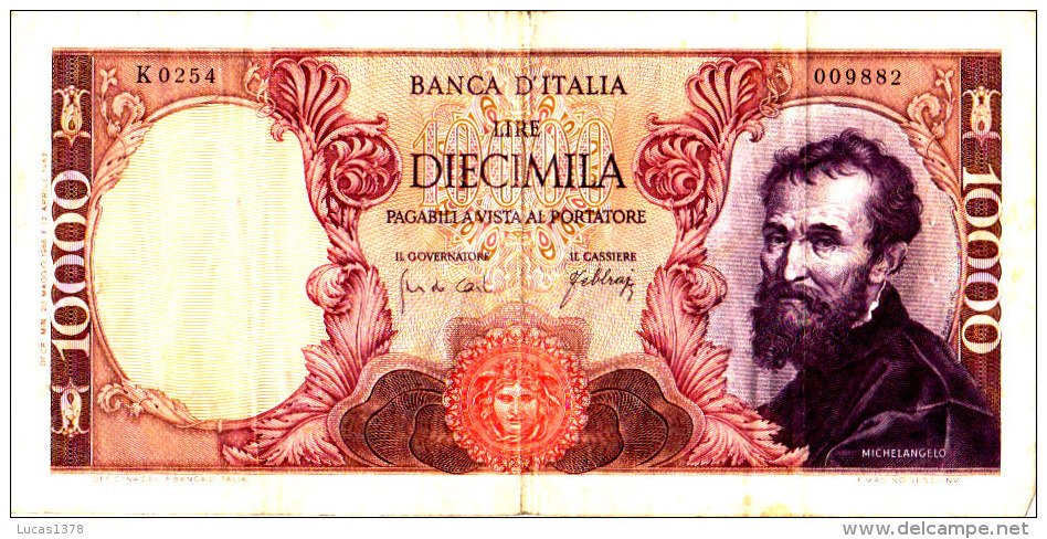 10000 LIRE MICHELANGELO / 20 MAGGIO 1966 / SPL - 10000 Lire
