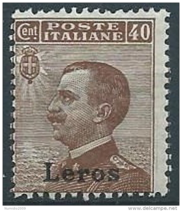 1912 EGEO LERO EFFIGIE 40 CENT MNH ** - W085-2 - Egée (Lero)