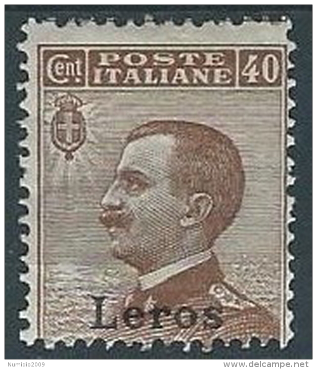1912 EGEO LERO EFFIGIE 40 CENT MH * - W085-2 - Egée (Lero)