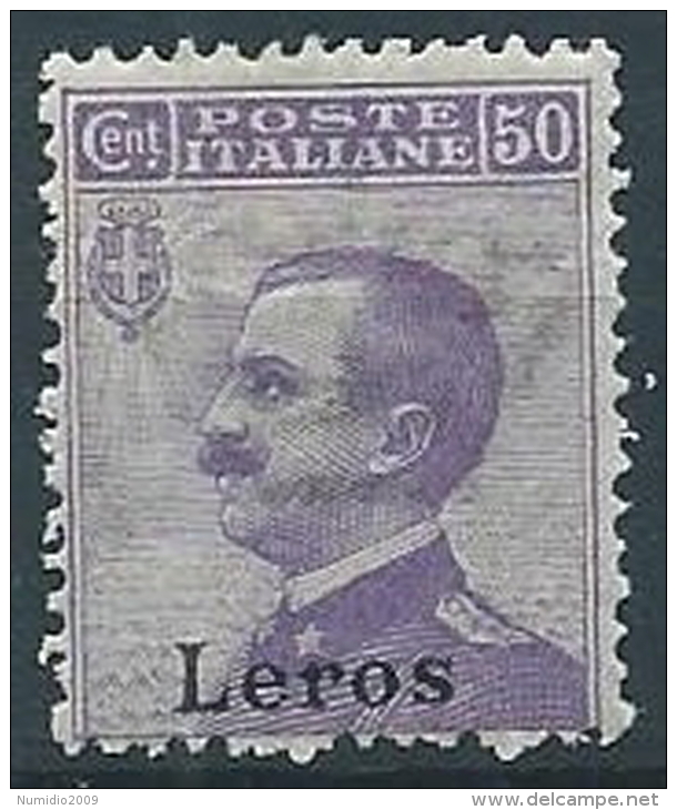 1912 EGEO LERO EFFIGIE 50 CENT MNH ** - W086 - Ägäis (Lero)
