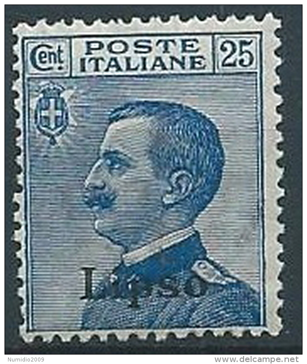 1912 EGEO LIPSO EFFIGIE 25 CENT MNH ** - W088-2 - Egée (Lero)