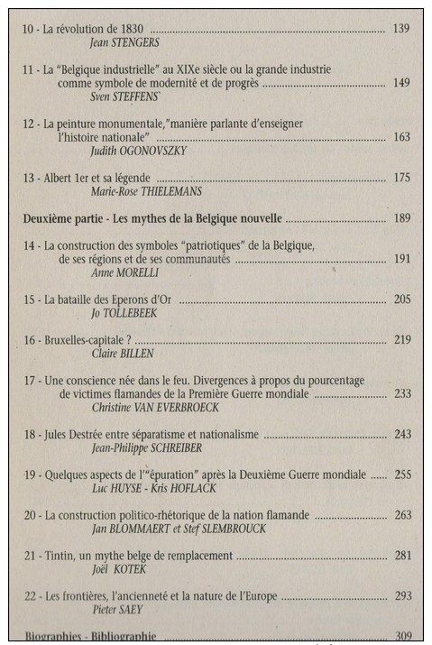 Morelli, Anne ( Red.), Les Grands Mythes De L'histoire De Belgique, De Flandre Et De Wallonie - Histoire