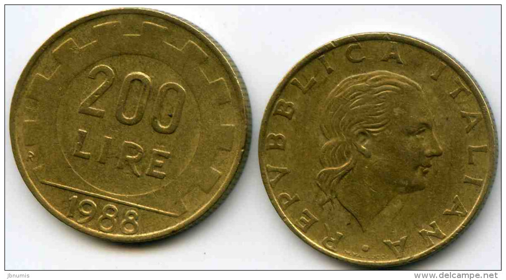 Italie Italia 200 Lire 1988 KM 105 - 200 Lire