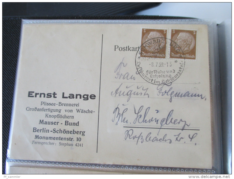 DR 1900 - 40er Jahre. PK / AK / GA / Belege. 135 Stück!! Mit P 284 (Danzig Überduck) Mit Danzig Stp. Int. Stempel  / Stk - Collections (with Albums)