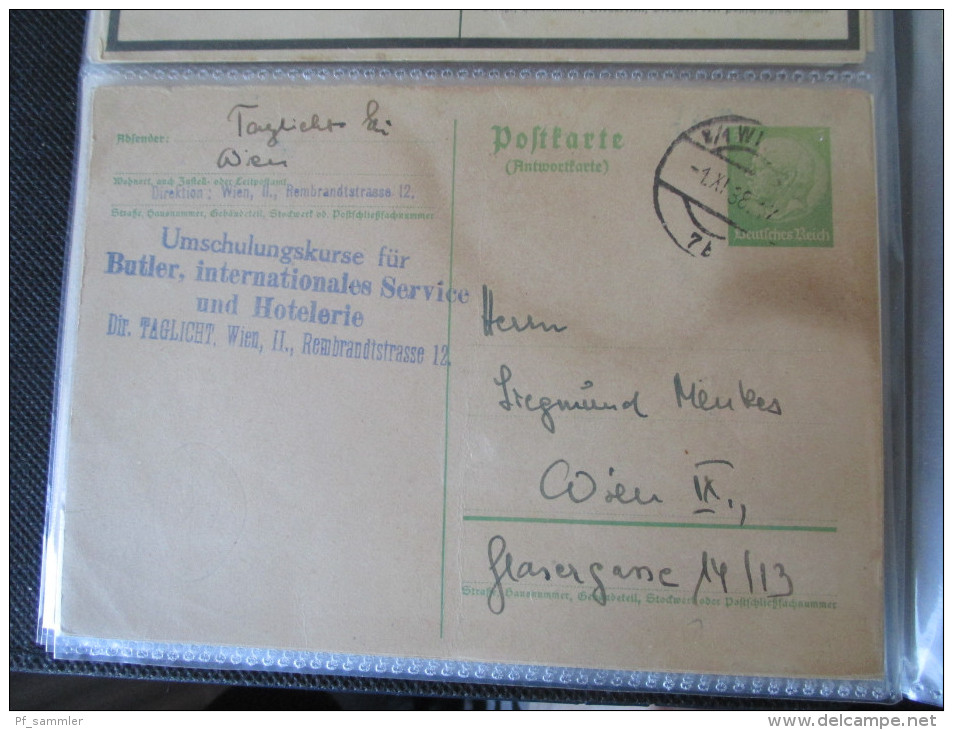 DR 1900 - 40er Jahre. PK / AK / GA / Belege. 135 Stück!! Mit P 284 (Danzig Überduck) mit Danzig Stp. Int. Stempel  / Stk